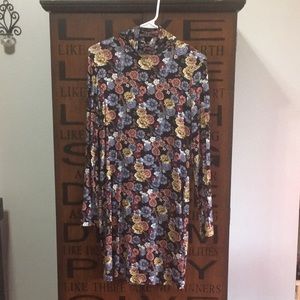 Casual long sleeve turtleneck dress